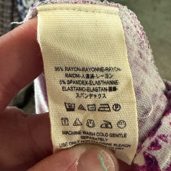 Free People Ocean Avenue Pink One Shoulder Top – Abstract Print – Size Small - Picture 4 of 4